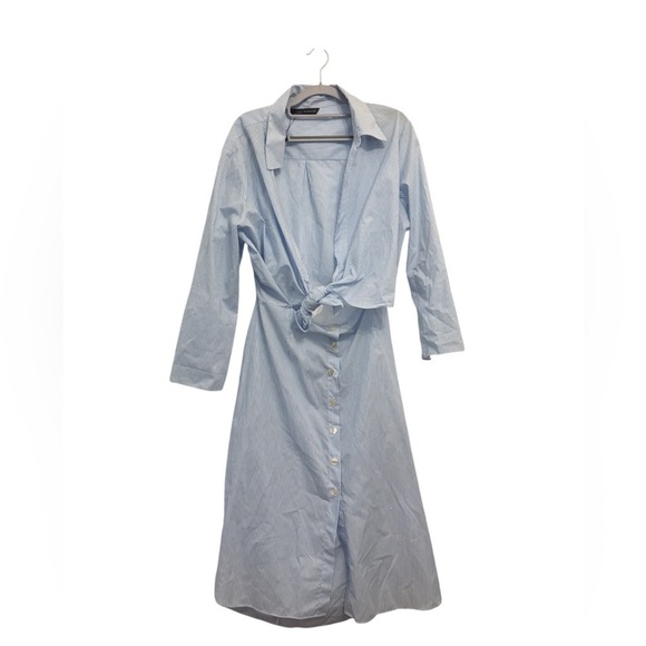 Zara Dresses & Skirts - Zara Light Blue Long Sleeve Dress